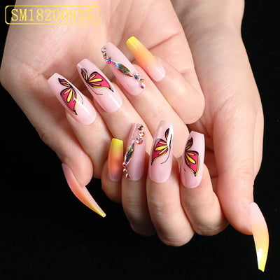 Plantilla de Uñas Ballet Amarillo Brillante - Image 6
