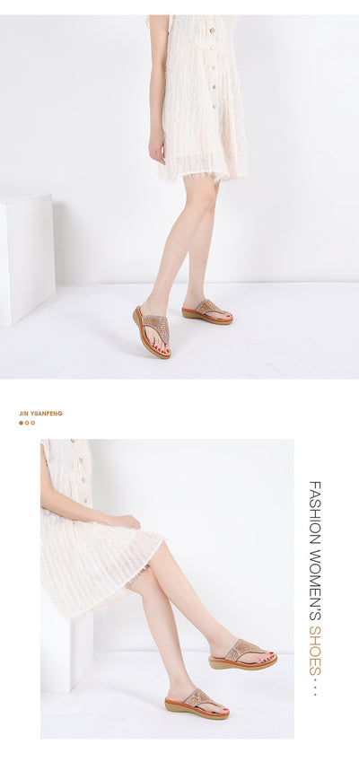 Sandalias Bohemias con Strass y Suela Plana Cómoda - Image 14