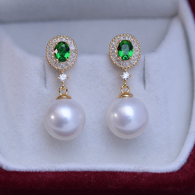 Aretes de Perlas de Agua Dulce Blancas Perfectas 10-11mm - Image 11