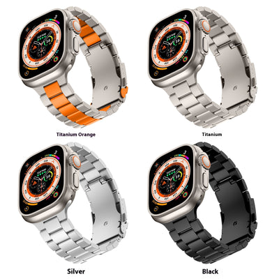 Correa de Titanio Tres Eslabones para Apple Watch S10 - Image 11