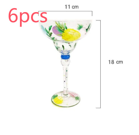 Copa Margarita de Cristal Pintada a Mano - Diseño Triangular Artístico - Image 30