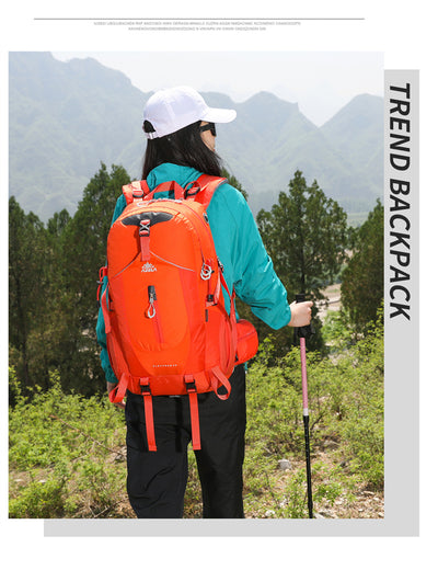 Mochila de Trekking AZELA Electron 40L - Blanco y Azul Marino para Senderismo y Viajes - Image 40