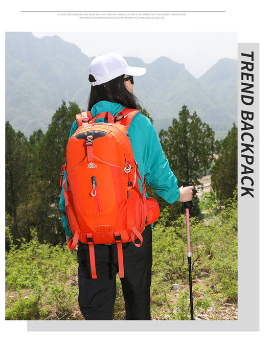Mochila de Trekking AZELA Electron 40L - Blanco y Azul Marino para Senderismo y Viajes - Image 40