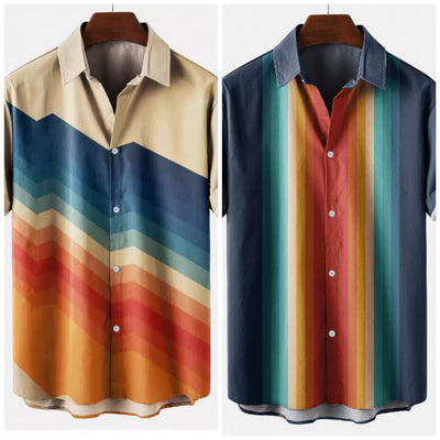 Camisa Casual Talla Grande para Hombre con Impresión 3D Digital Verano - Image 5