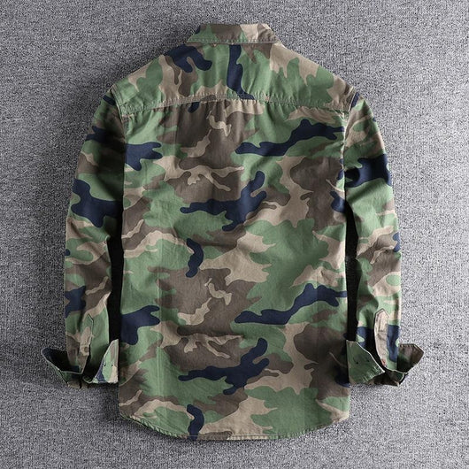 Camisa Overol Camuflado Lavado Americano Manga Larga - Image 3