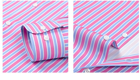 Camisa Estampada Digital a Rayas con Cuello Solapa - Manga Larga para Hombre - Image 25
