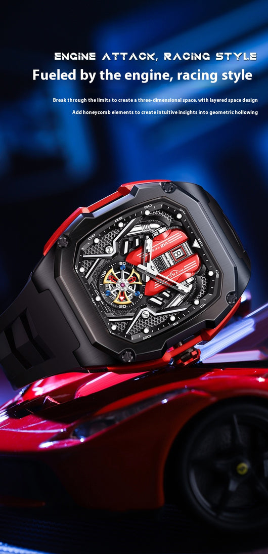 Reloj Tonneau de Lujo Hueco 3D con Luminiscencia y Resistencia al Agua - Image 19