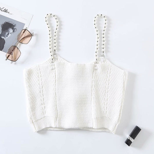 Chaleco Tejido Slim con Tirantes de Perla - Diseño Versátil Todo Uso - Image 6