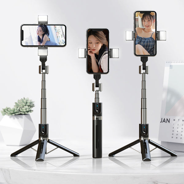Palo Selfie Bluetooth con Luz LED Doble para Transmisiones en Vivo