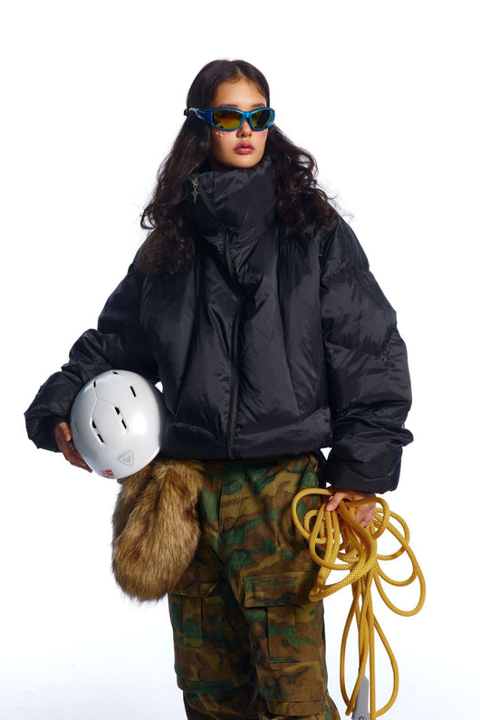 Abrigo Pato Blanco con Cuello Mao - Diseño Moderno Invierno - Image 16
