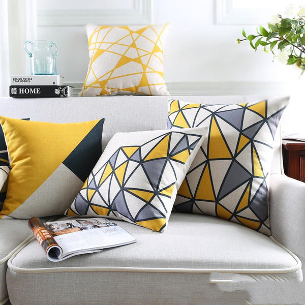 Almohada de Lino Algodón, Cojín Lumbar Decorativo