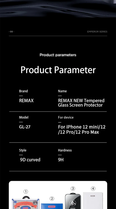 Protector de Pantalla Cristal Templado 9H Remax GL 27 para iPhone 15 Plus - Image 8