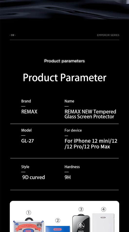 Protector de Pantalla Cristal Templado 9H Remax GL 27 para iPhone 15 Plus - Image 8