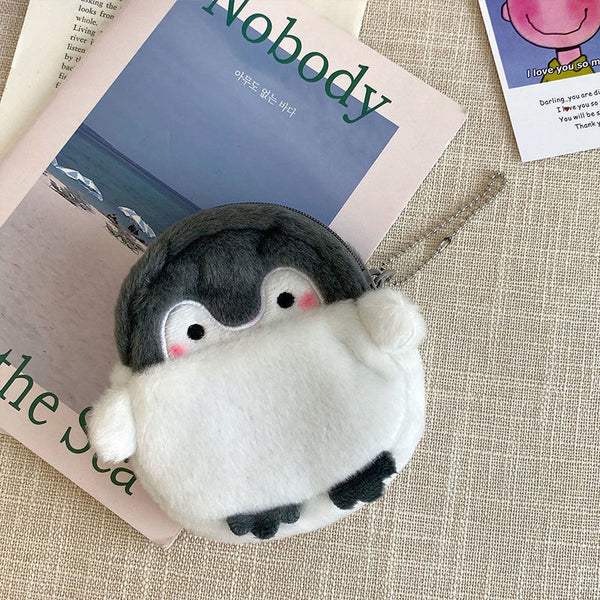Monedero Colgante Pingüino de Peluche Adorable