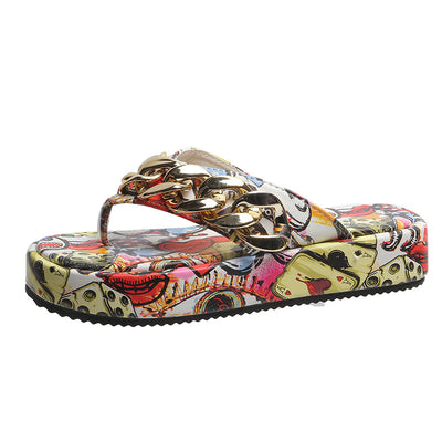Sandalias y Pantuflas para Mujer con Plataforma Graffiti - Image 11