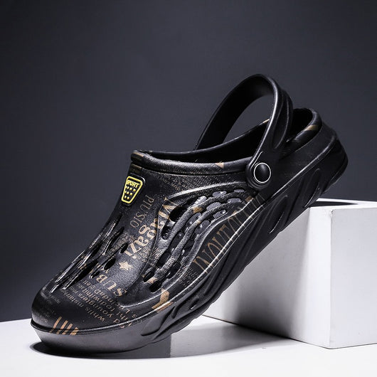 Sandalias de Verano con Estampado de Letras para Hombre - Image 9