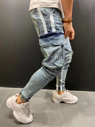 Pantalones Casuales Hombre con Corte Rodilla y Cierre Frontal - Image 8