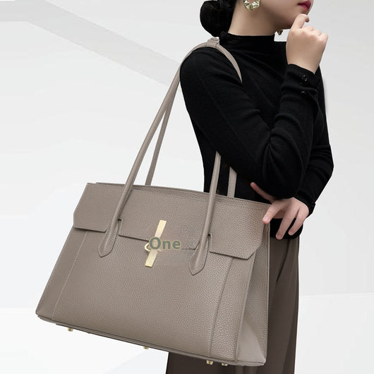 Bolso Tote de Gran Capacidad en Color Sólido para Mujer - Image 6