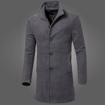 Abrigo Tipo Trinchera de Lana Pura para Hombre - Image 7