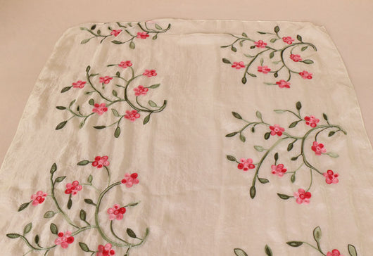 Toalla de Playa Chiffón con Bordado Protector Solar Flor de Durazno Elegante - Image 22