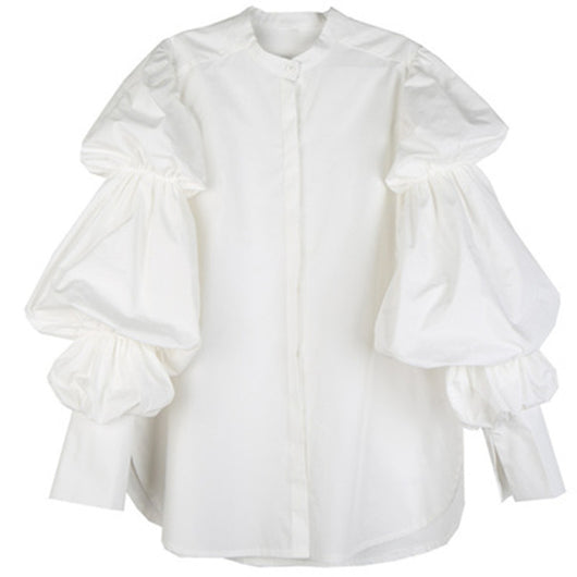 Blusa Suelta con Mangas Abullonadas - Estilo Personalidad Moda - Image 2
