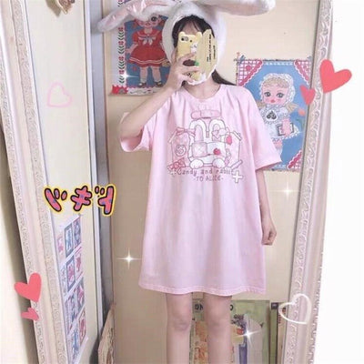 Vestido Camiseta Suelta Manga Corta Largo Medio - Image 10