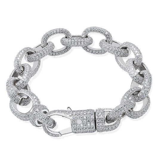 Pulsera para Hombre con Botón Ovalado Retorcido Grande - Image 18