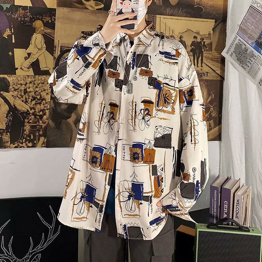 Camisa Vintage Floral Estilo Hong Kong para Hombre - Image 2
