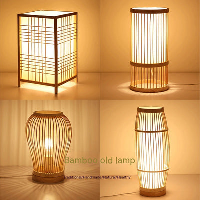 Lámpara Mesita de Noche Estilo Nórdico en Madera Maciza - Image 2