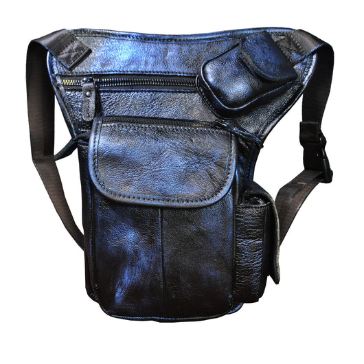 Bolsa de Cintura de Cuero Curtido al Aceite Vintage para Hombre - Estilo Outdoor - Image 9