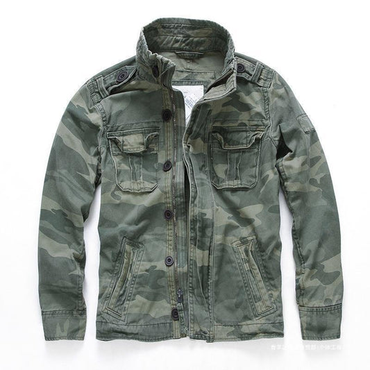 Chaqueta Militar Denim para Hombre - Abrigo de Trabajo Outdoor y Montaña