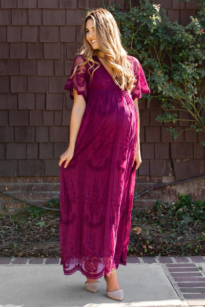 Vestido de Encaje para Sesión Fotográfica de Maternidad - Image 4