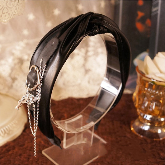 Pasador de Moño Punk Hecho a Mano Negro Estilo Amor Dulce