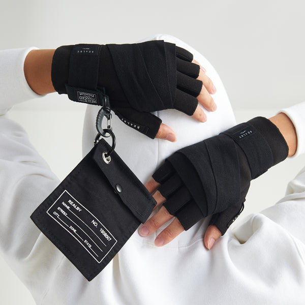 Guantes de Entrenamiento Medio Dedo con Muñequera Integrada para Boxeo y Fitness