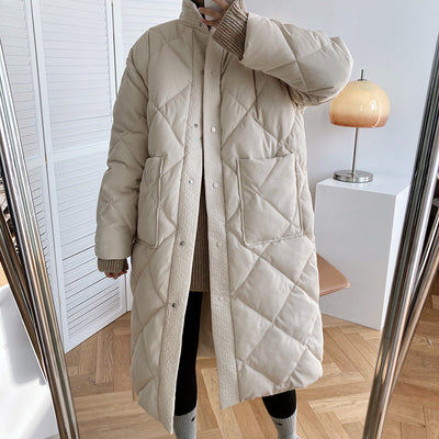 Abrigo Acolchado Coreano Largo hasta la Rodilla - Image 22