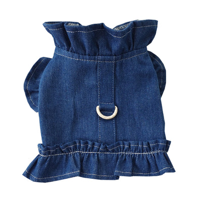 Vestido Denim para Perros y Gatos con Arnés y Gancho para Correa - Image 6