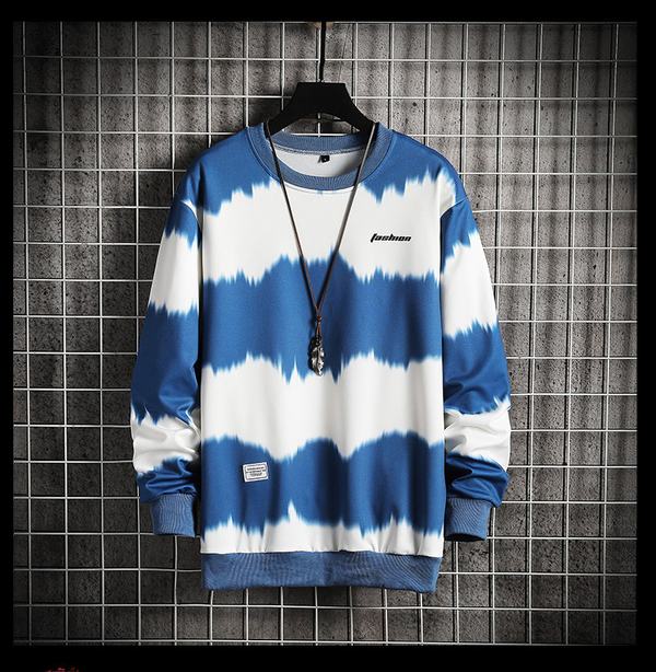 Suéter Holgado Tie-Dye Bicolor para Hombre Talla Grande