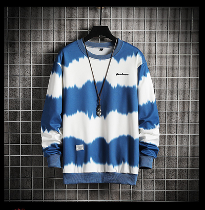 Suéter Holgado Tie-Dye Bicolor para Hombre Talla Grande