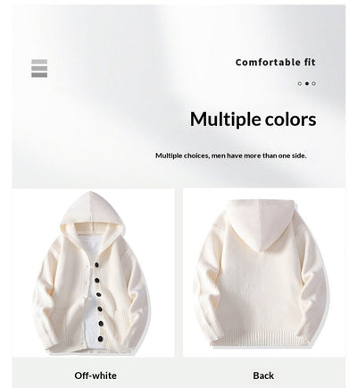 Cardigan de Punto con Solapa para Hombre - Estilo Moderno y Versátil - Image 15