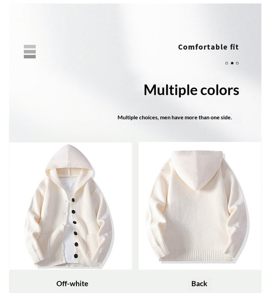 Cardigan de Punto con Solapa para Hombre - Estilo Moderno y Versátil - Image 15