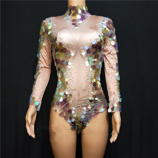 Traje de Baño Sirena Enterizo con Escote Alto - Image 11