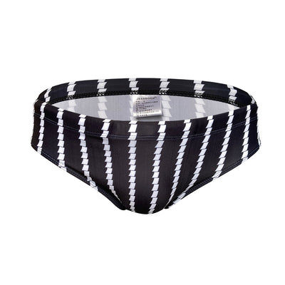 Traje de Baño Deportivo Rayas Verticales Cintura Baja para Competencia - Image 4