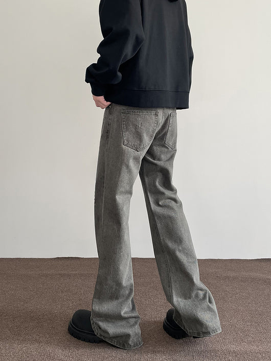 Jeans Rectos Vintage Desgastados para Hombre - Image 3
