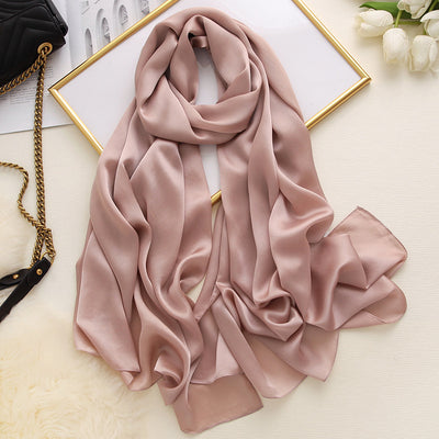 Pañuelo de Satén Liso Estilo Coreano para Mujer - Image 7