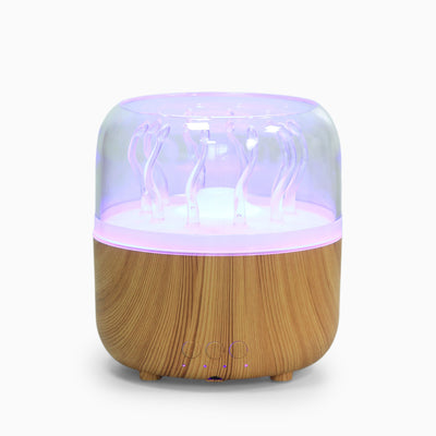 Luz Ambiental Medusa Dinámica con Patrón de Madera y Rotación - Image 6