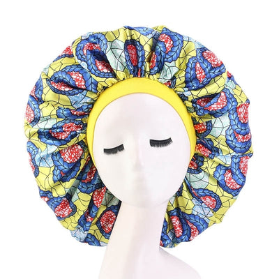 Sombrero Redondo Estampado de Satén con Elasticidad para Mujer - Image 6