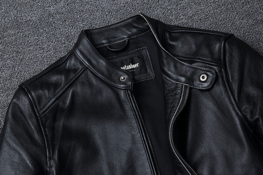 Chaqueta de Cuero Genuino Estilo Retro con Cuello Mao para Hombre - Image 14