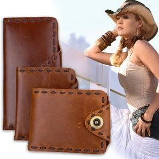 Cartera de Cuero Artesanal Grabada Retro para Hombre - Image 84