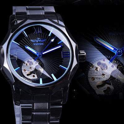 Reloj Mecánico Automático Estilo Europeo Americano con Diseño Hueco para Hombre