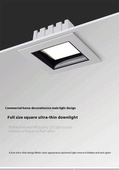 Downlight LED Cuadrado Ultra Delgado Embutido para Techo - Image 23